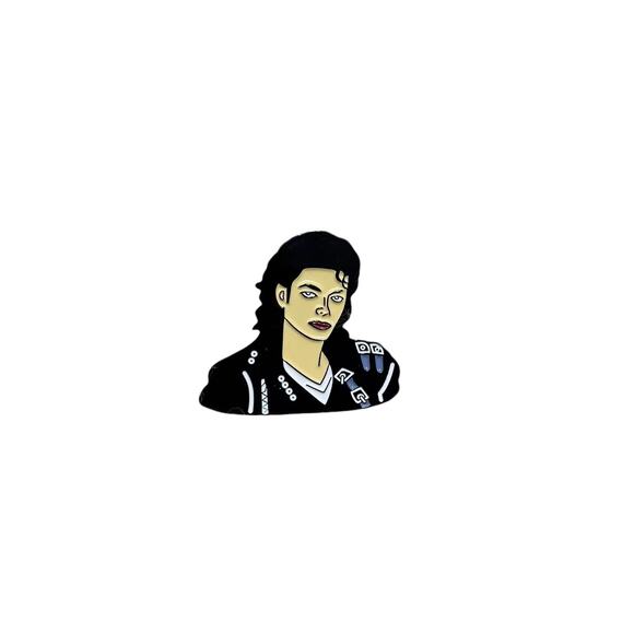 Michael Jackson King of Pop Enamel Hat Jacket Accessories Lapel Pin - Picture 1 of 3